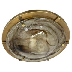xxl 45cm cristal + latón Estilo Kalmar aplique de pared Flushmount, Italia 1980 n1