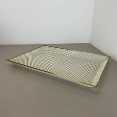 xxl 51x36cm Élément de plateau en métal et laiton par Mathieu Matégot, France 1950