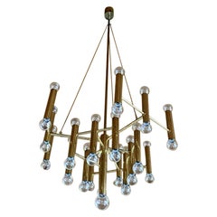 XXL 60er 70er Kronleuchter Gaetano Sciolari fr Sciolari Messing Design
