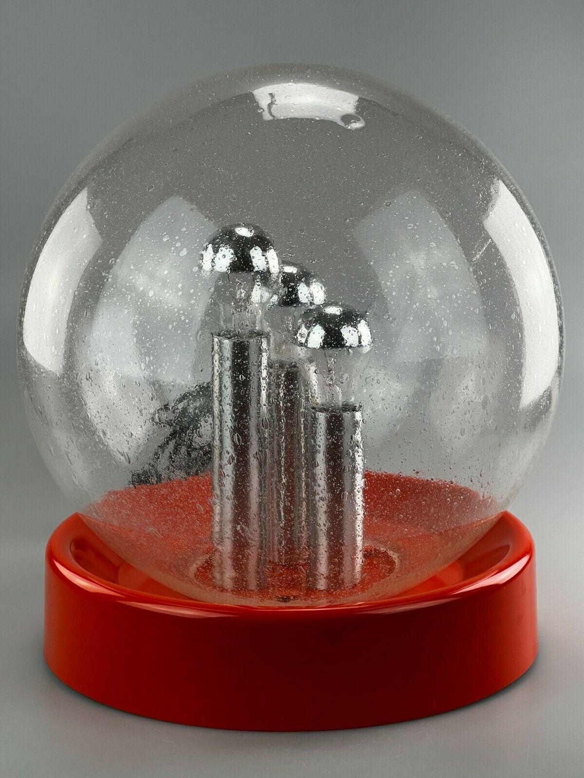 XXL 60er 70er Jahre Kugellampe Licht Tischlampe Space Age Design Glas Metall im Angebot 5