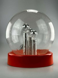 Lampe de bureau à boule XXL des années 60 et 70, design ère spatiale, verre et métal