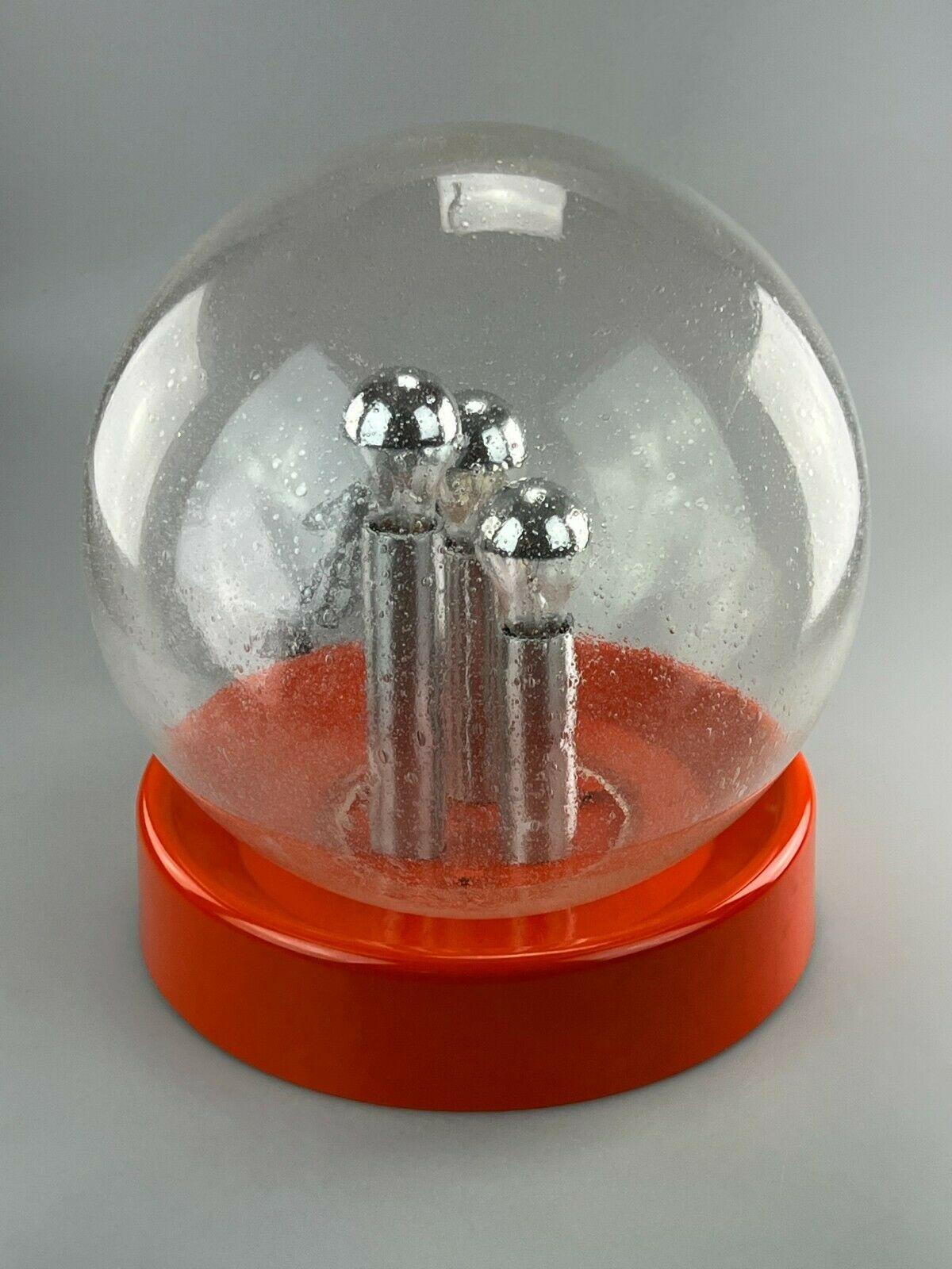 XXL 60er 70er Jahre Kugellampe Licht Tischlampe Space Age Design Glas Metall (Deutsch) im Angebot