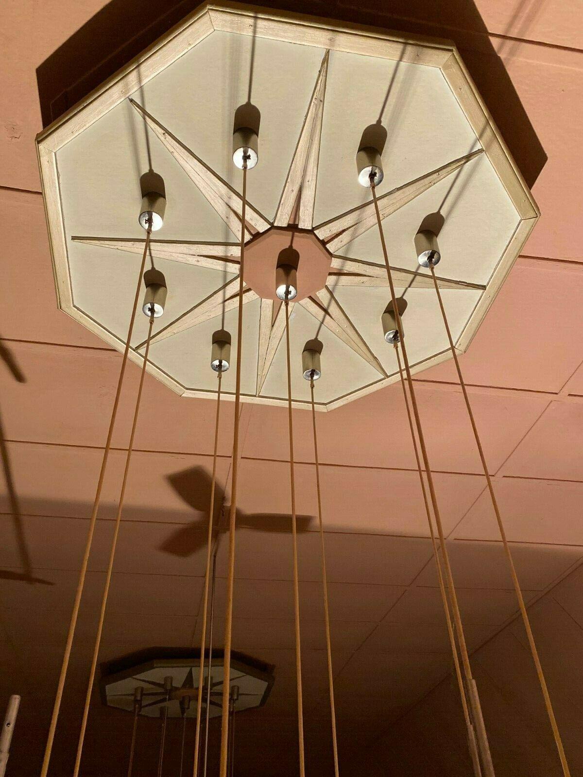 XXL 60s 70s Ceiling Light Hanging Lamp Cascade Lamp Hillebrand Design 60s For Sale 5