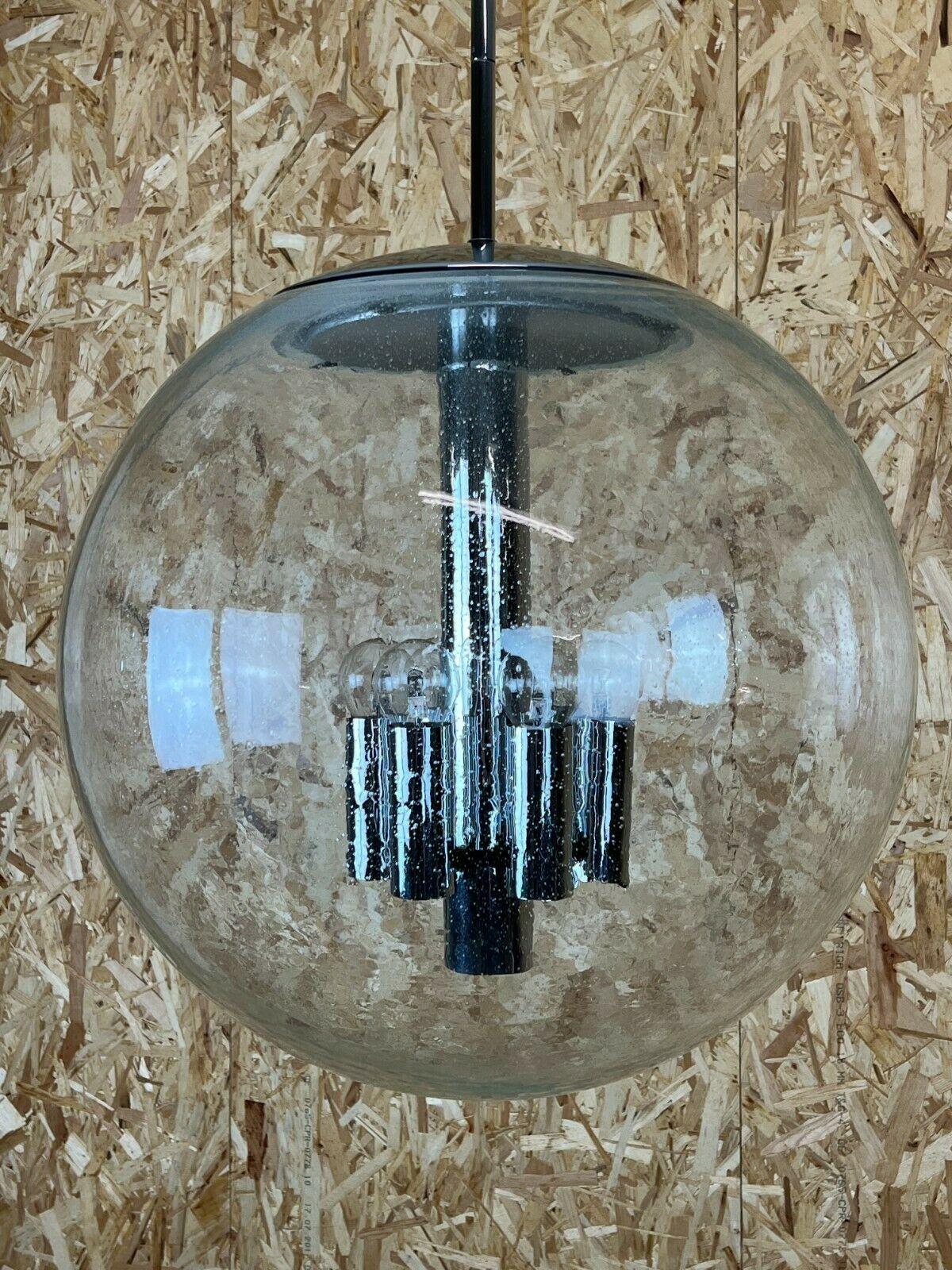 Metal XXL 60s 70s Lamp Light Ceiling Lamp Limburg Spherical Lamp Ball Design 60s For Sale