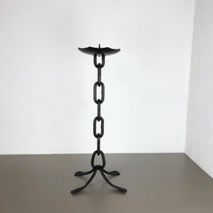 Extra Large Modernist Vintage Sculptural Brutalist Metal Candleholder, Austria
