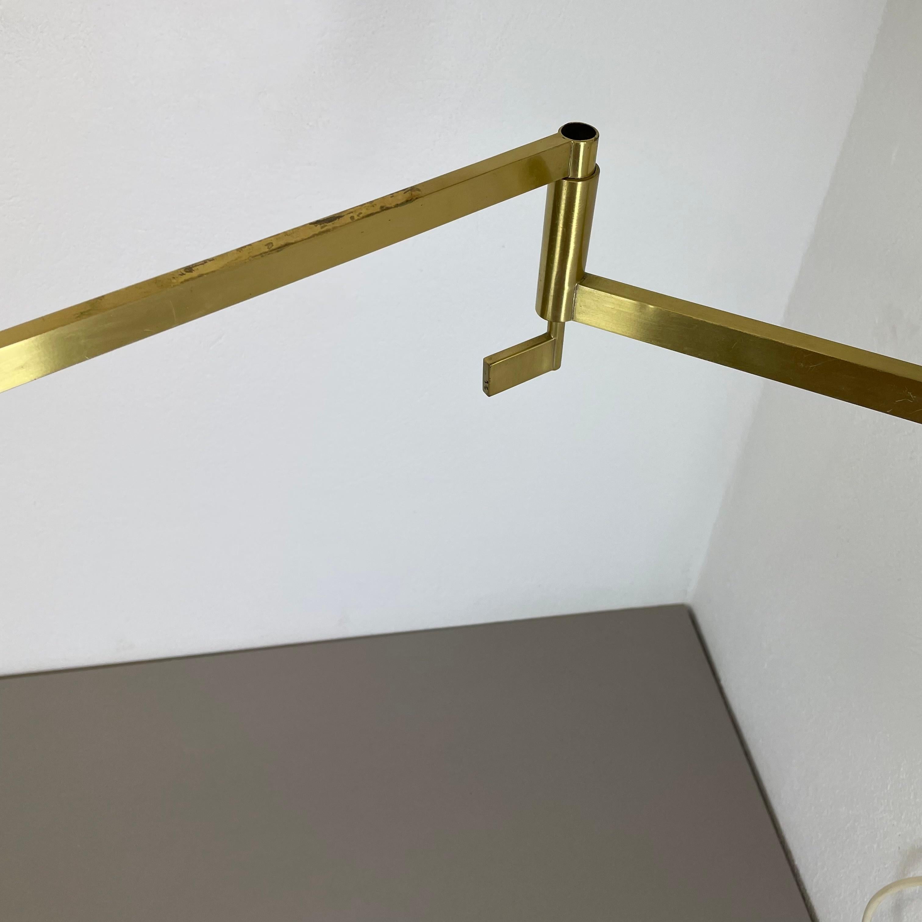 Xxl Minimalist Stilnovo Style Swing Arm Brass Wall Light Italy, 1960s For Sale 6