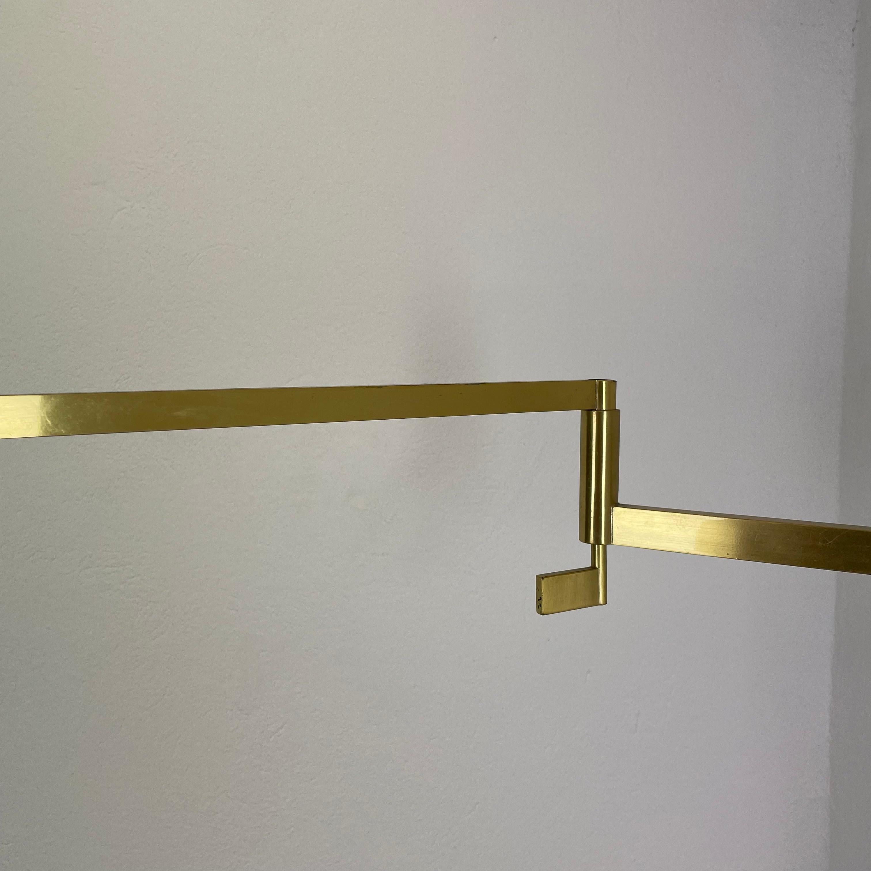 Xxl Minimalist Stilnovo Style Swing Arm Brass Wall Light Italy, 1960s For Sale 10