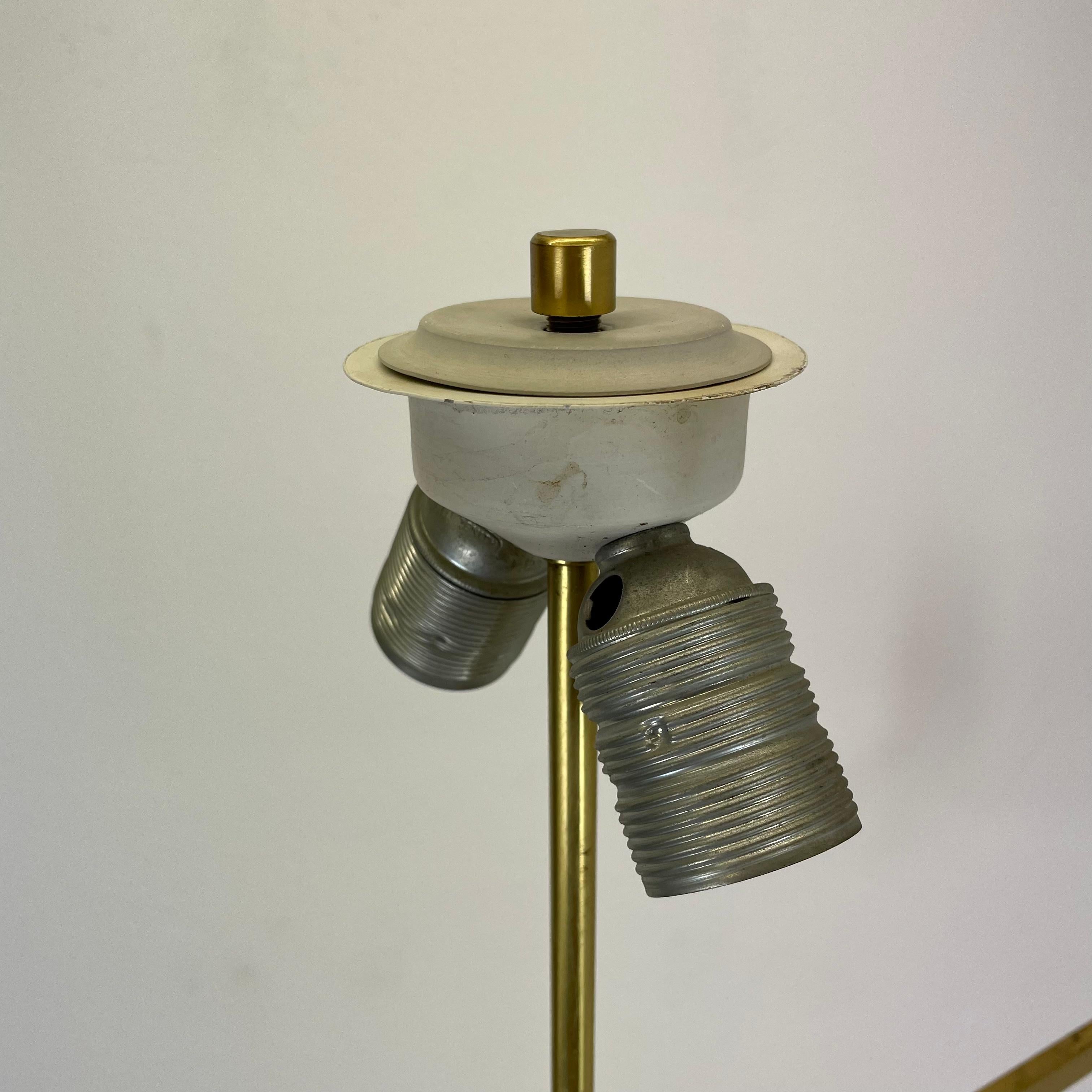 Xxl Minimalist Stilnovo Style Swing Arm Brass Wall Light Italy, 1960s For Sale 11