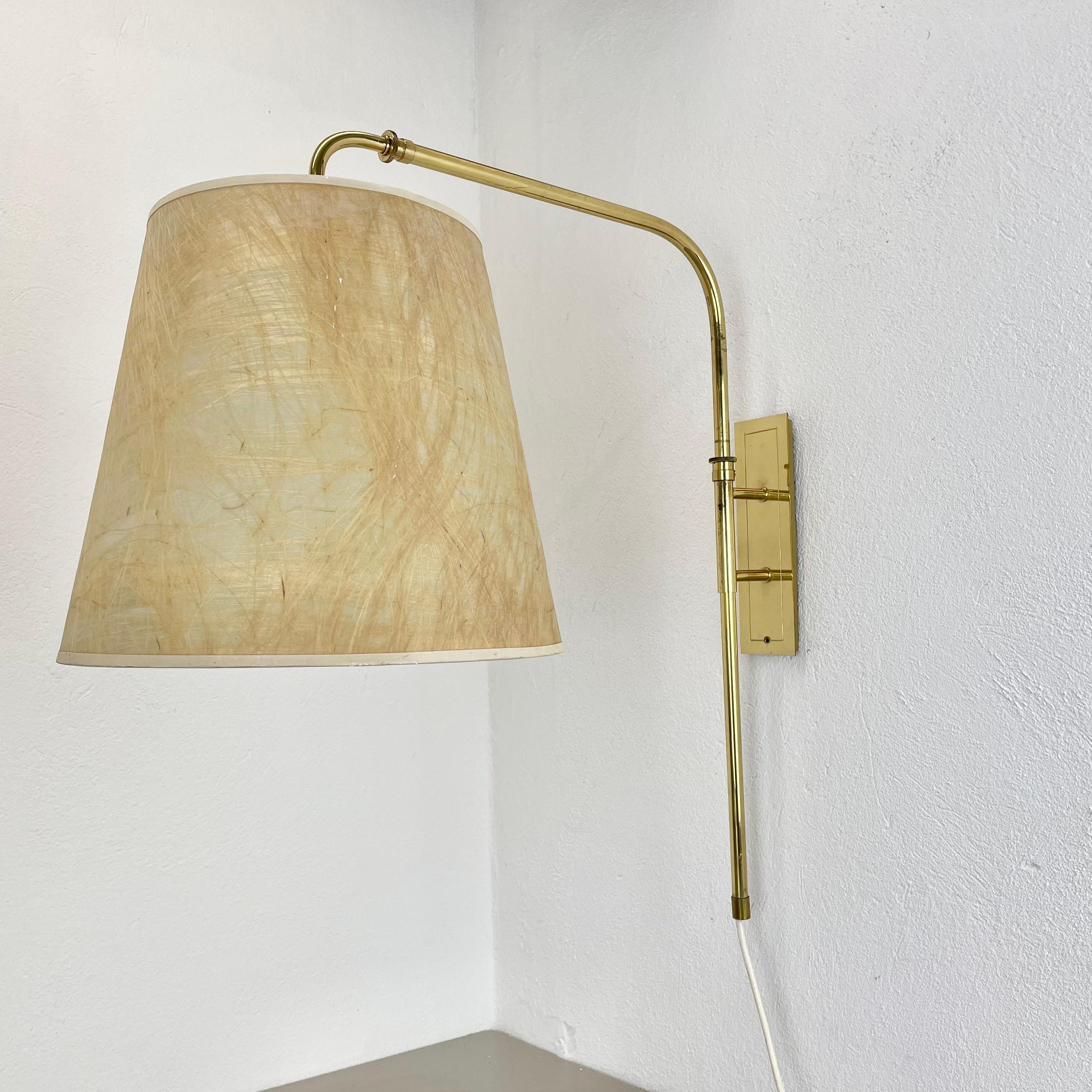 Mid-Century Modern XXL adjustable Stilnovo Sarfatti Style Brass Wall Light Italie, 1950s en vente