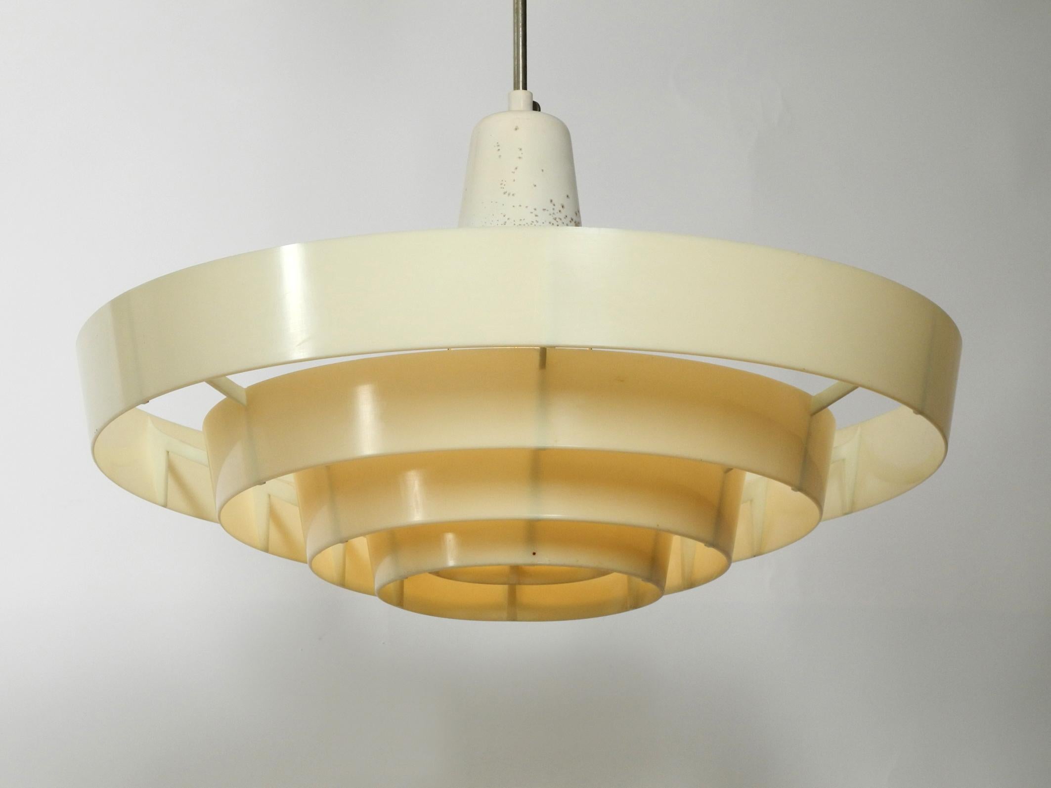 XXL Art Deco Modernist industrial slat ceiling lamp from Siemens & Schuckert For Sale 10