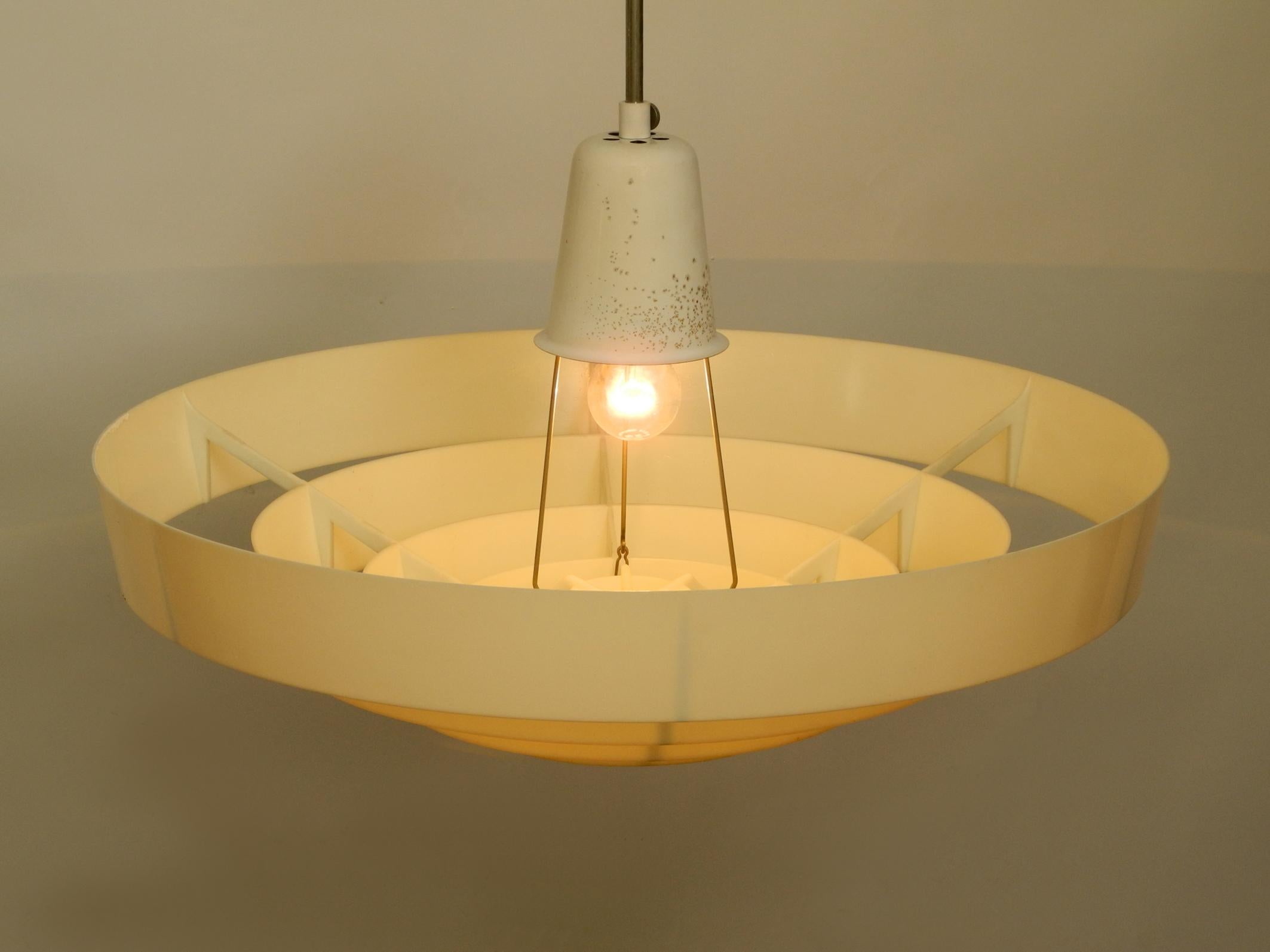XXL Art Deco Modernist industrial slat ceiling lamp from Siemens & Schuckert For Sale 11