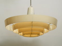 XXL Art Deco Modernist industrial slat ceiling lamp from Siemens & Schuckert