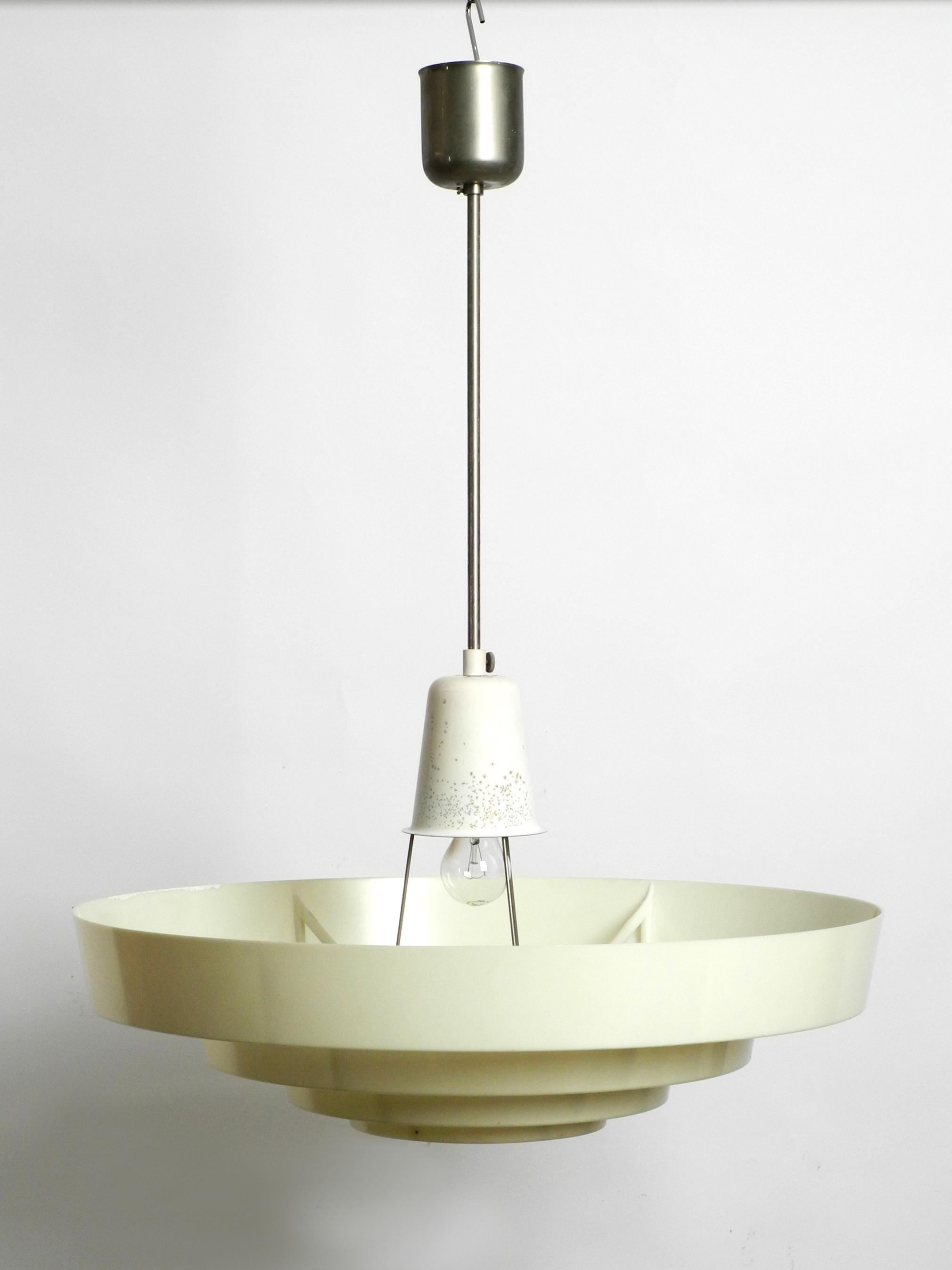 Metal XXL Art Deco Modernist industrial slat ceiling lamp from Siemens & Schuckert For Sale