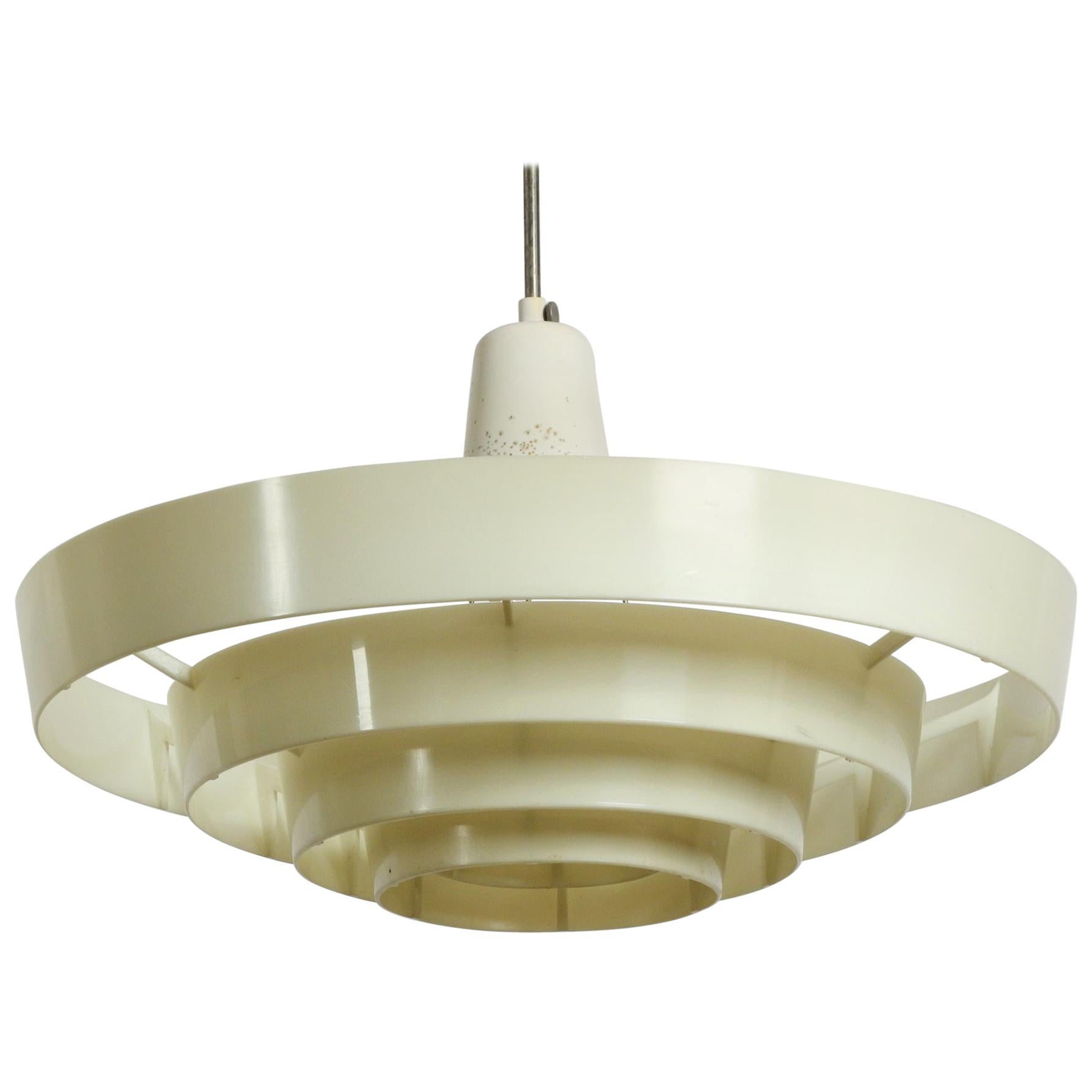 XXL Art Deco Modernist industrial slat ceiling lamp from Siemens & Schuckert For Sale