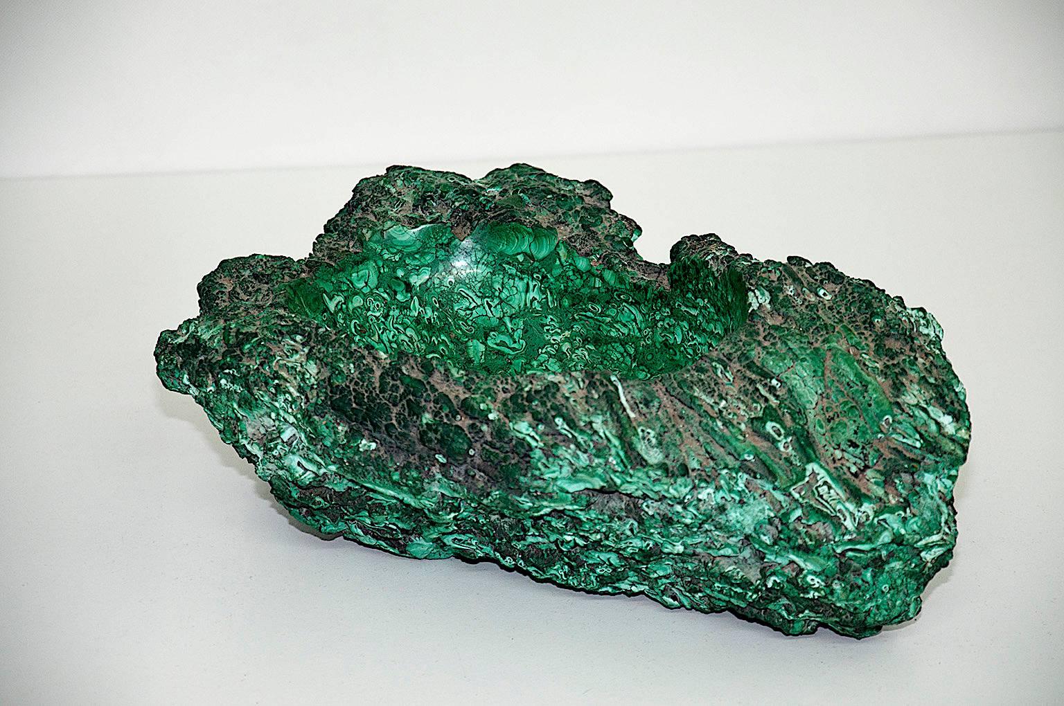 Extra Large Ashtray in Malachite or Vide-Poche 6