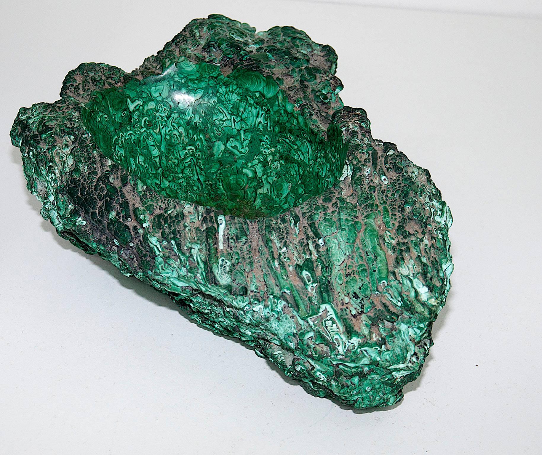 Extra Large Ashtray in Malachite or Vide-Poche 8