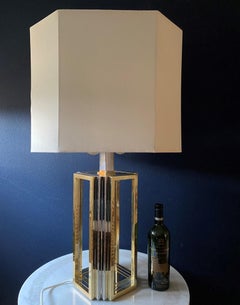 XXL Banci Italy 1970s Table Lamp Bicolor Hollywood Regency