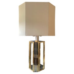 XXL Banci Italy 1970s Table Lamp Bicolor Hollywood Regency