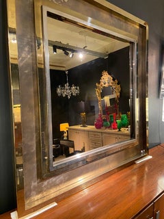 XXL Belgo Chrom Mirror from the 70s