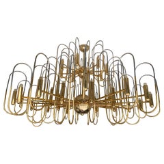 Extra Large Brass Chandelier Astrolab by Sciolari, Italy, 1970s