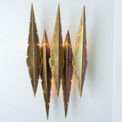 XXL Brass Wall Sconce by Holm Sorensen, 1960
