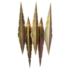 XXL Brass Wall Sconce by Holm Sorensen, 1960