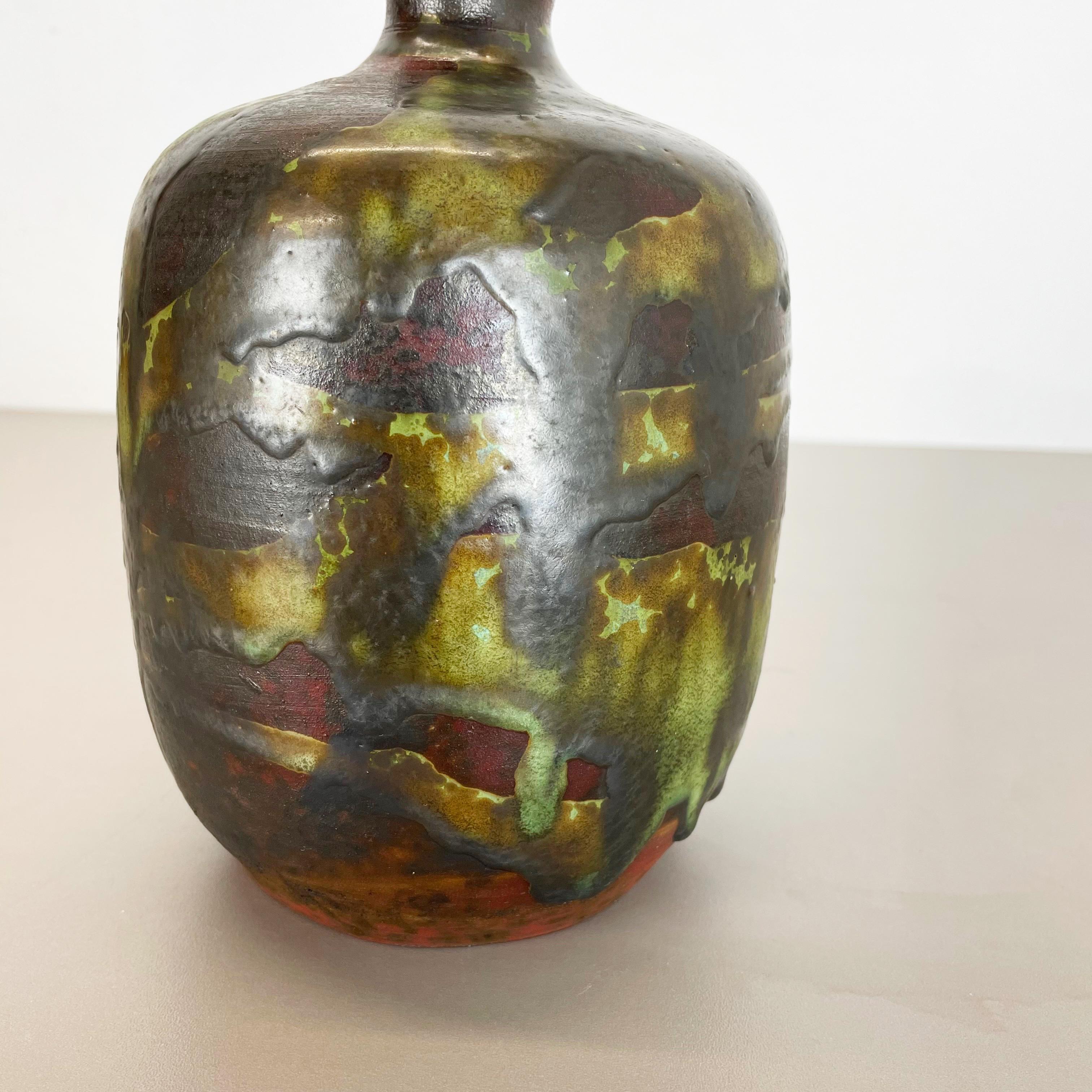 XXL Ceramic Studio Pottery Vase by Gerhard Liebenthron, Germany, 1960s In Good Condition For Sale In Kirchlengern, DE