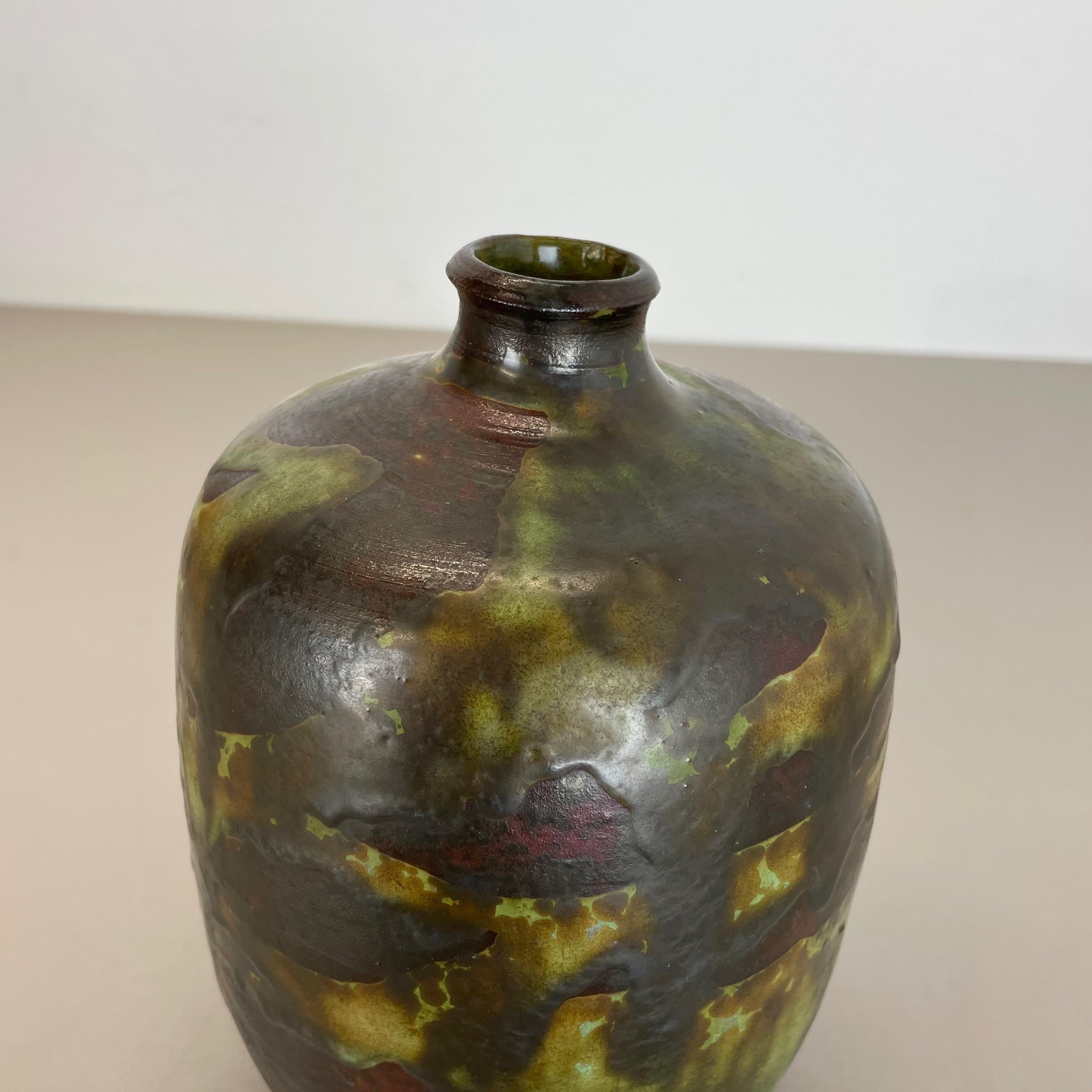 20th Century XXL Ceramic Studio Pottery Vase by Gerhard Liebenthron, Germany, 1960s For Sale