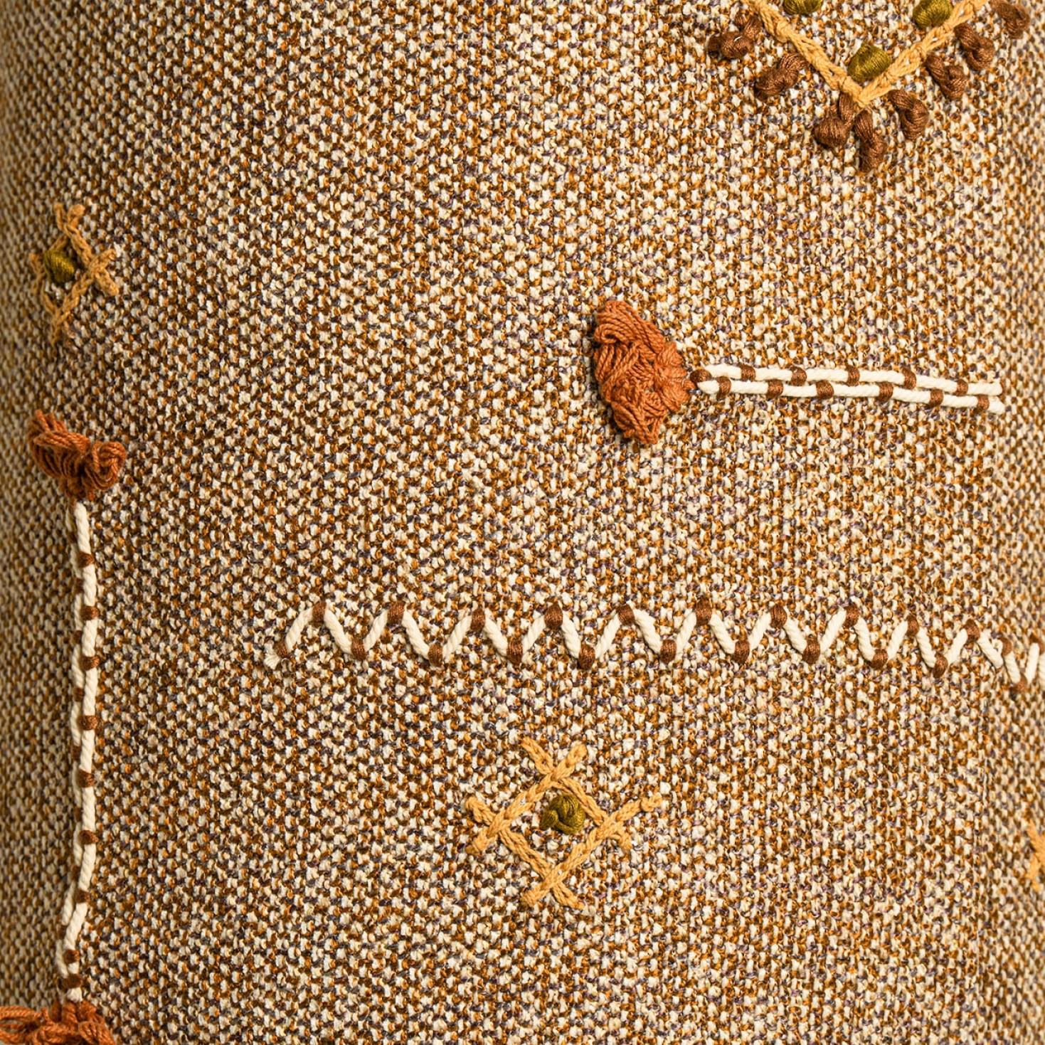 Lámpara de sobremesa XXL de cerámica de Mette Stiil con pantalla personalizada, Dinamarca 1960 Brutalista en venta