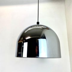 Xxl Chromed Metal Bubble Hanging Light by Rolf Krüger for Staff Lights, Germany