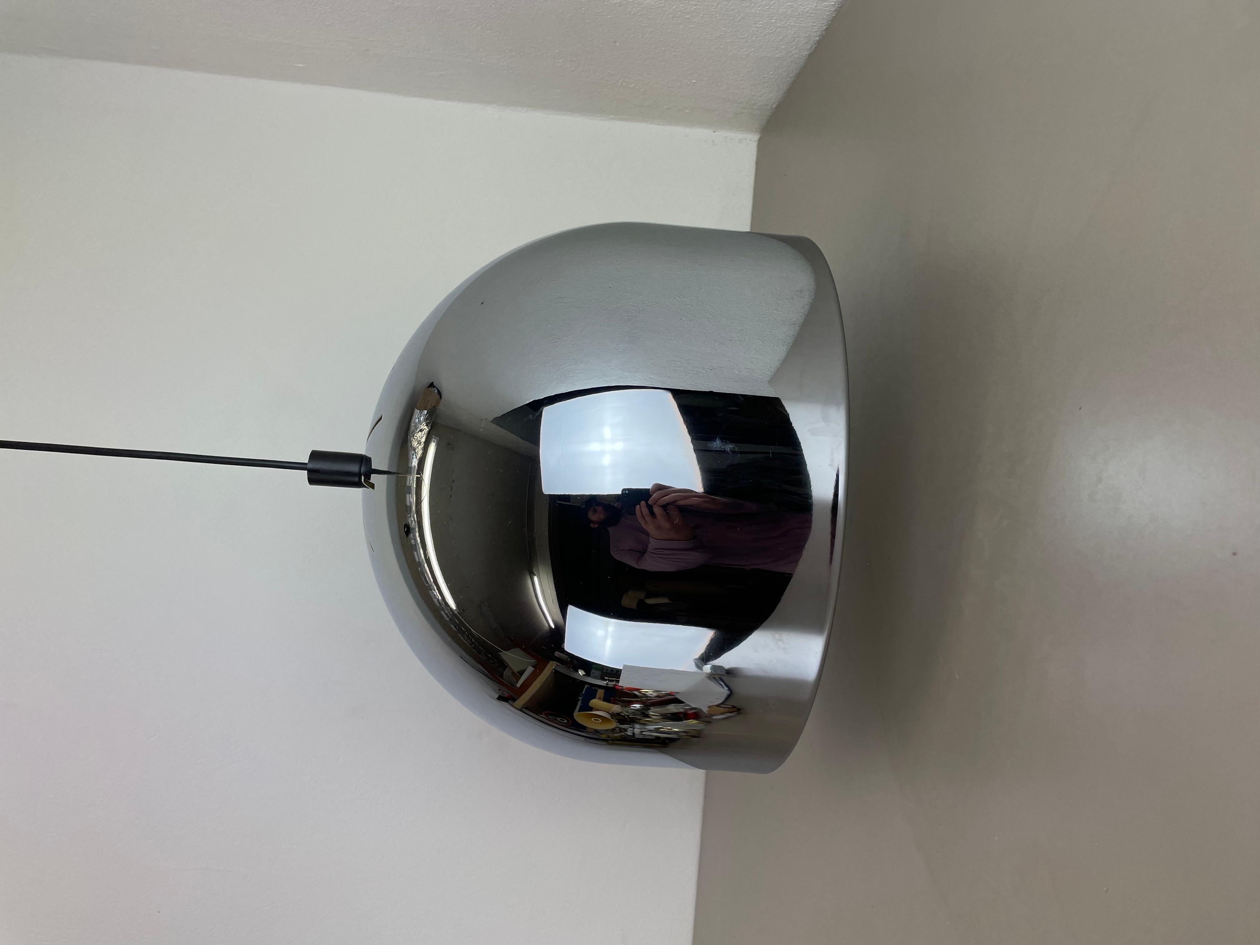 Late 20th Century Xxl Chromed Metal Bubble Hanging Light by Rolf Krüger for Staff Lights, Germany For Sale