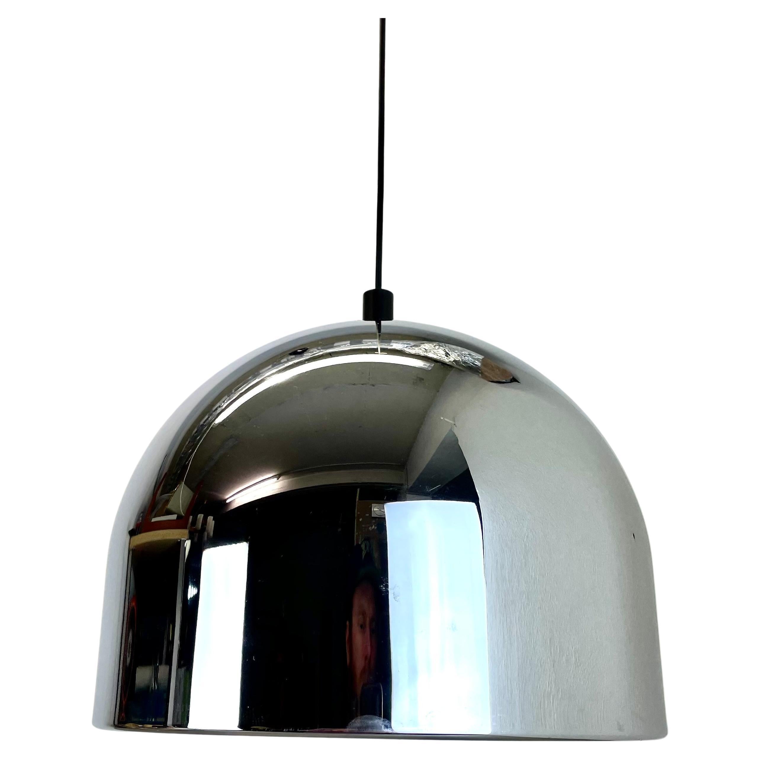 Xxl Chromed Metal Bubble Hanging Light by Rolf Krüger for Staff Lights, Germany For Sale