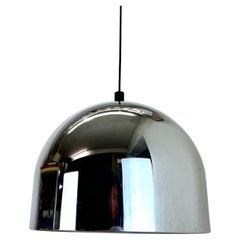 Retro Xxl Chromed Metal Bubble Hanging Light by Rolf Krüger for Staff Lights, Germany