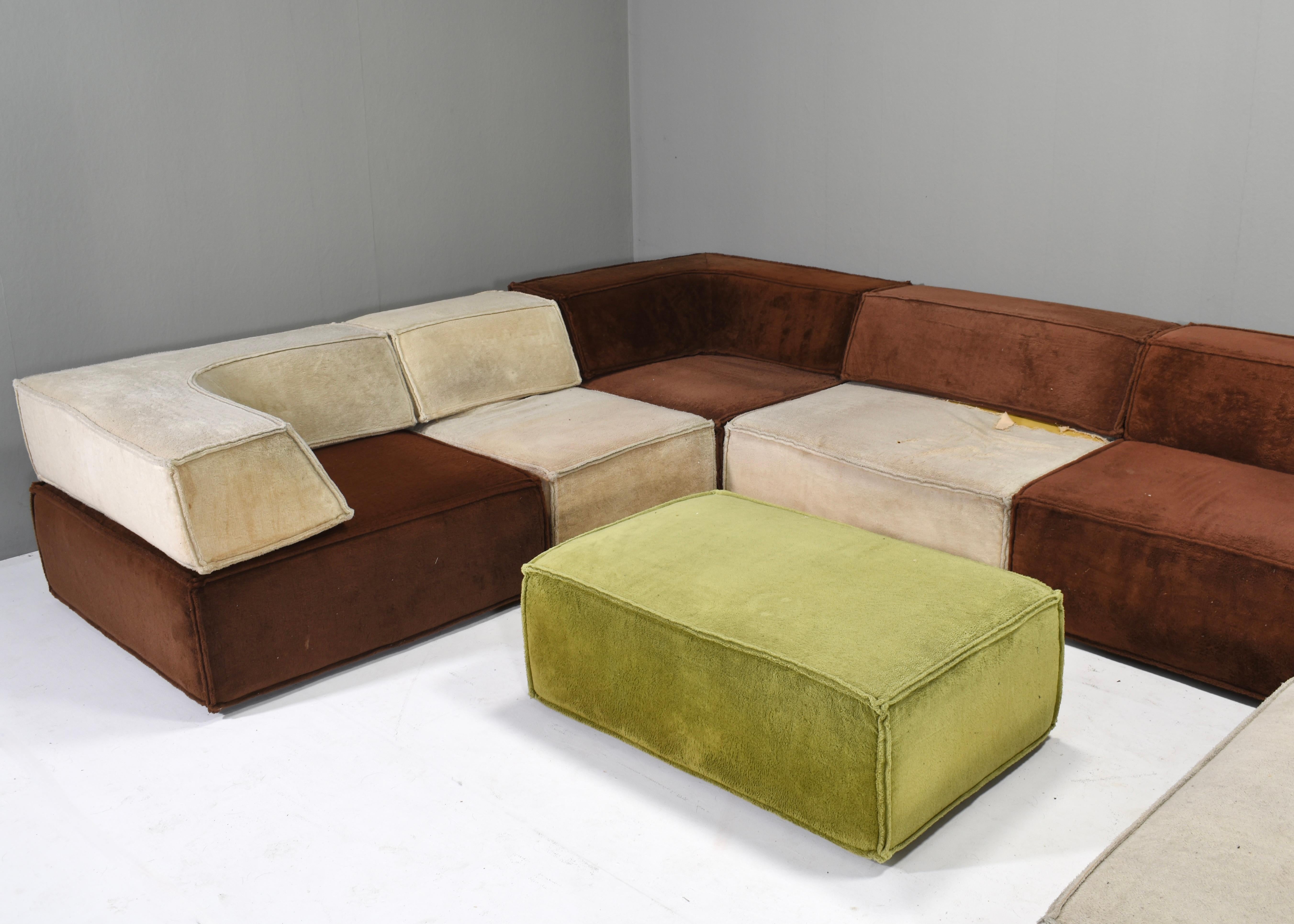Late 20th Century XXL COR Trio Sectional Sofa, Germany / Switzerland, 1972  NEEDS NEW UPHOLSTERY For Sale