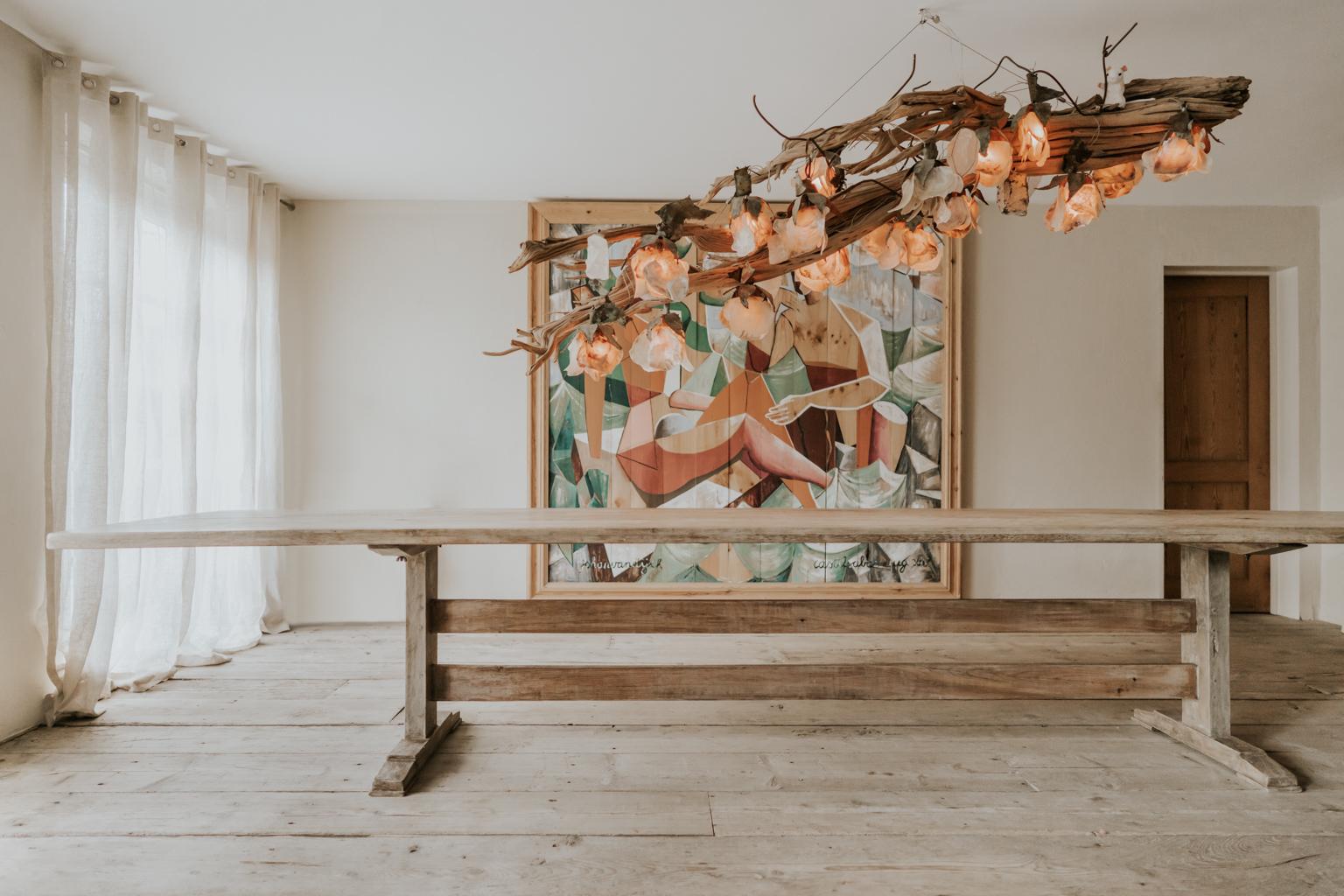 extra large oak dining table
