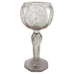 XXL Cut Crystal Tall Globet Vase / 'Hurricane' Candle Holder ( 15" H )