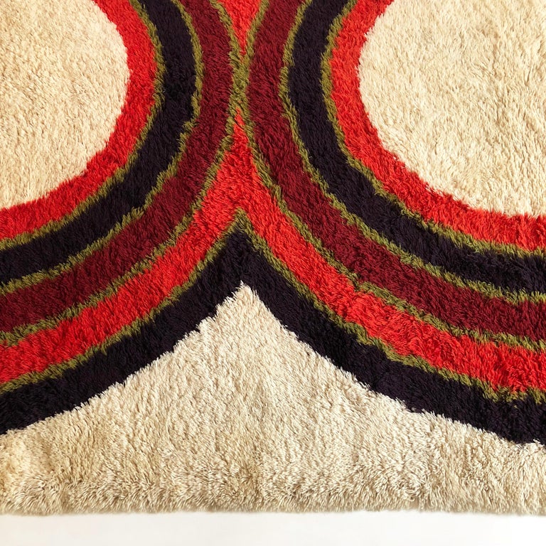 Extra Large Danish Modern Wool Rya Rug Tapestry by Hojer Eksport Wilton