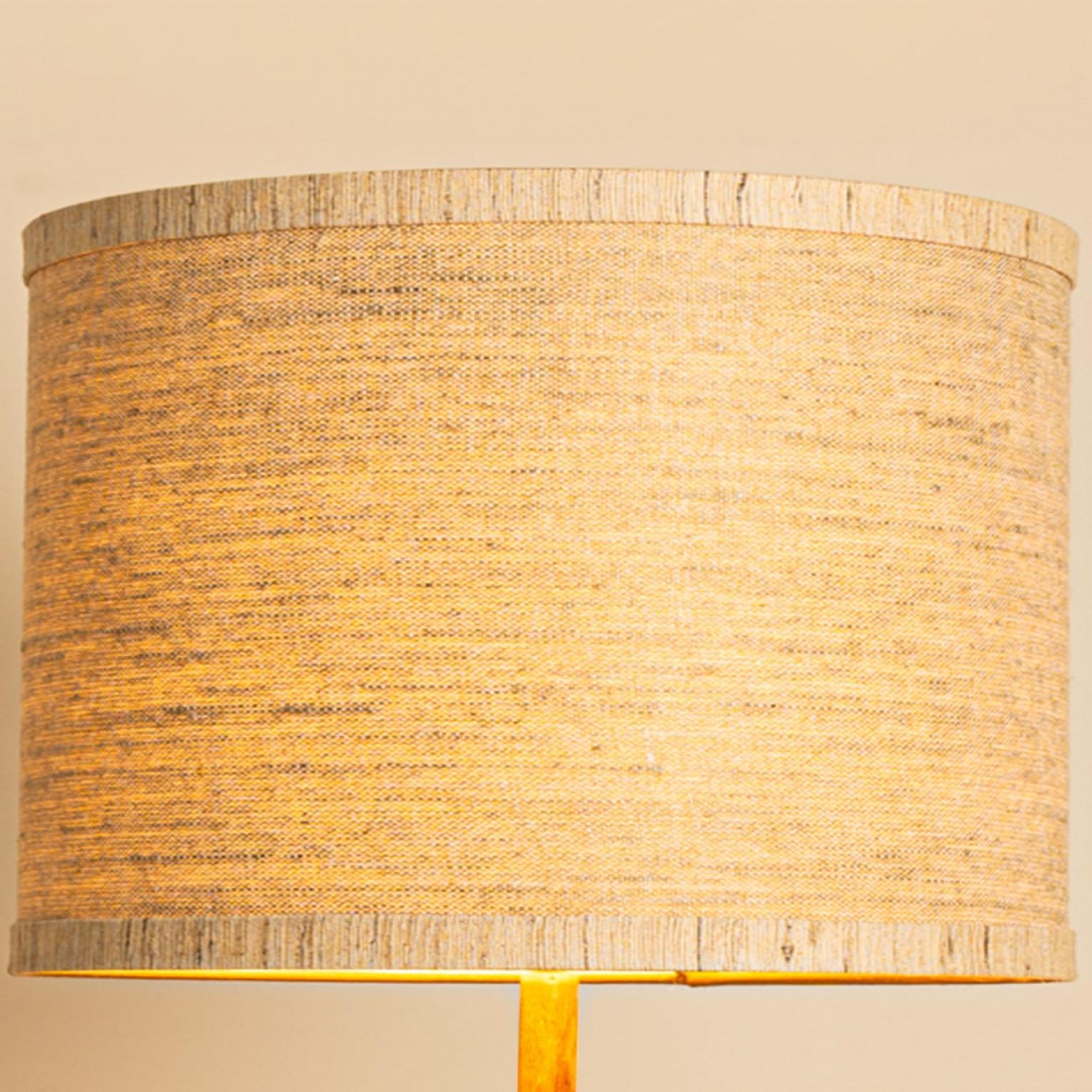 XXL Dark Brown Brutalist Ceramic Floor Lamp, Custom Made Lampshade by R. Houben (Sonstiges) im Angebot