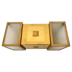 XXL Design Mid century Messing Wand- oder Deckenleuchte - 1980er / Tschechoslowakei