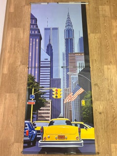 XXL Design metà secolo World trade center New York poster di Paul Simmons anni '80