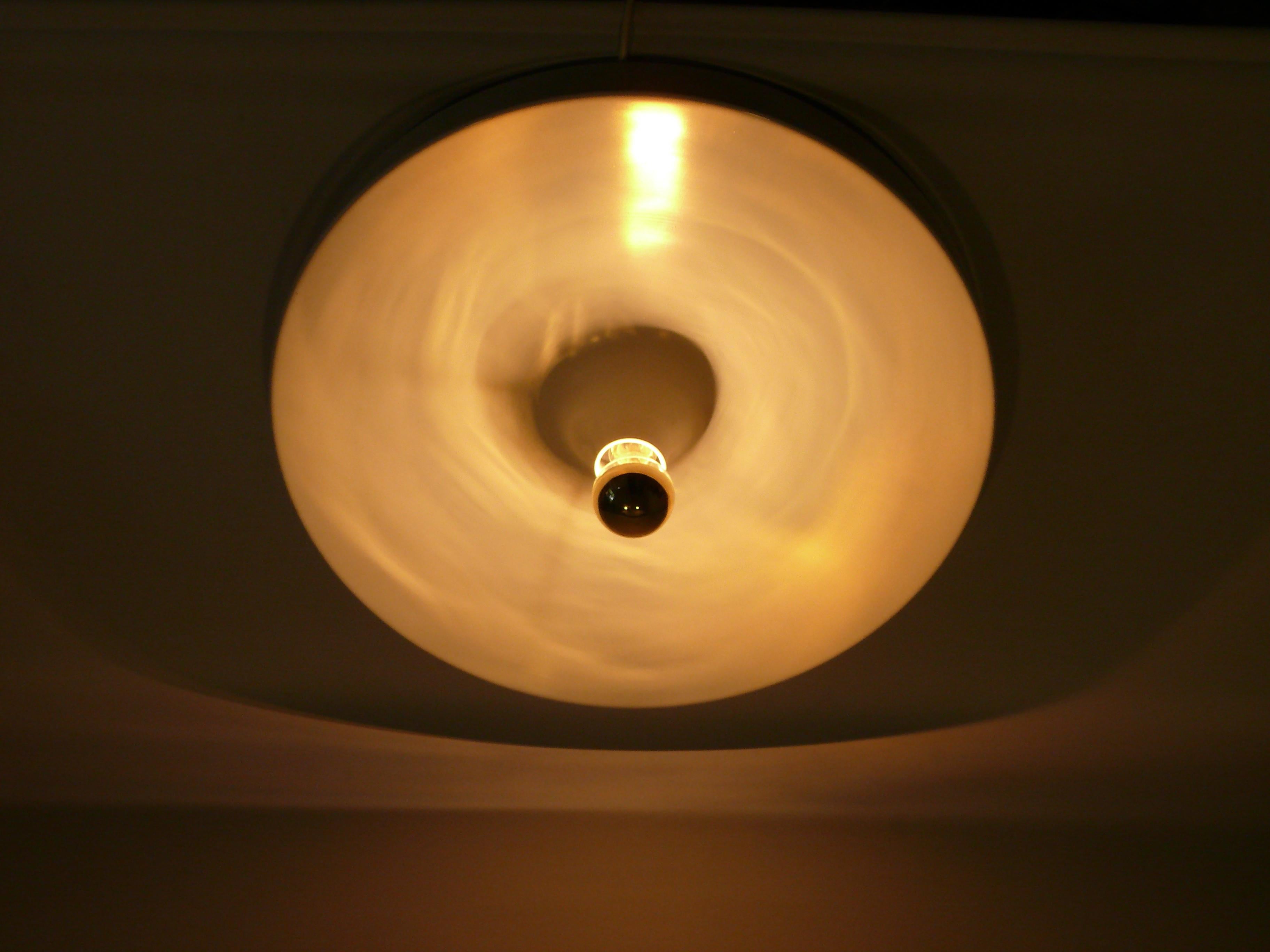 XXL Disc Flush Mount or Wall Light, Germany, 1960s For Sale 8