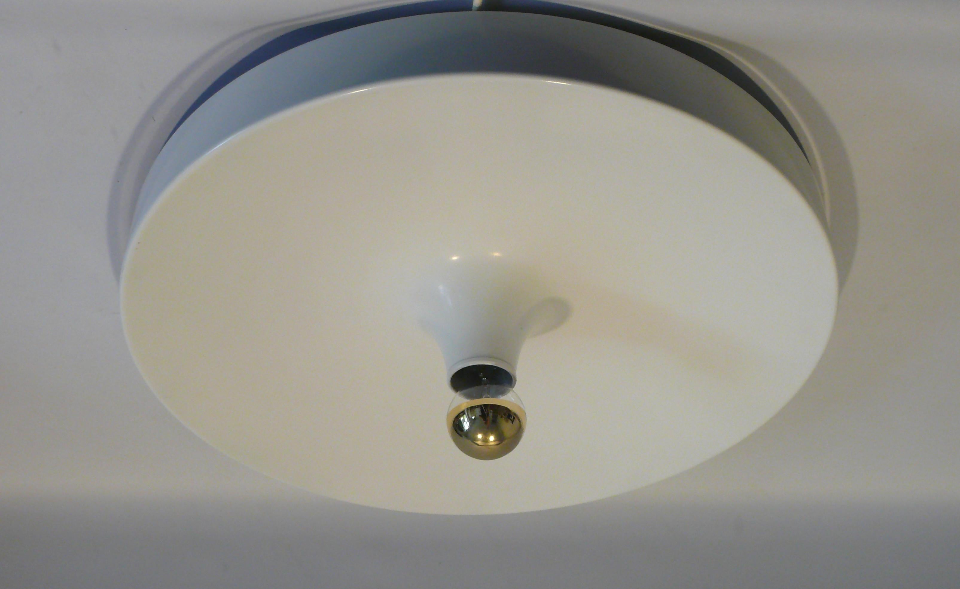 Metal XXL Disc Flush Mount or Wall Light, Germany, 1960s For Sale