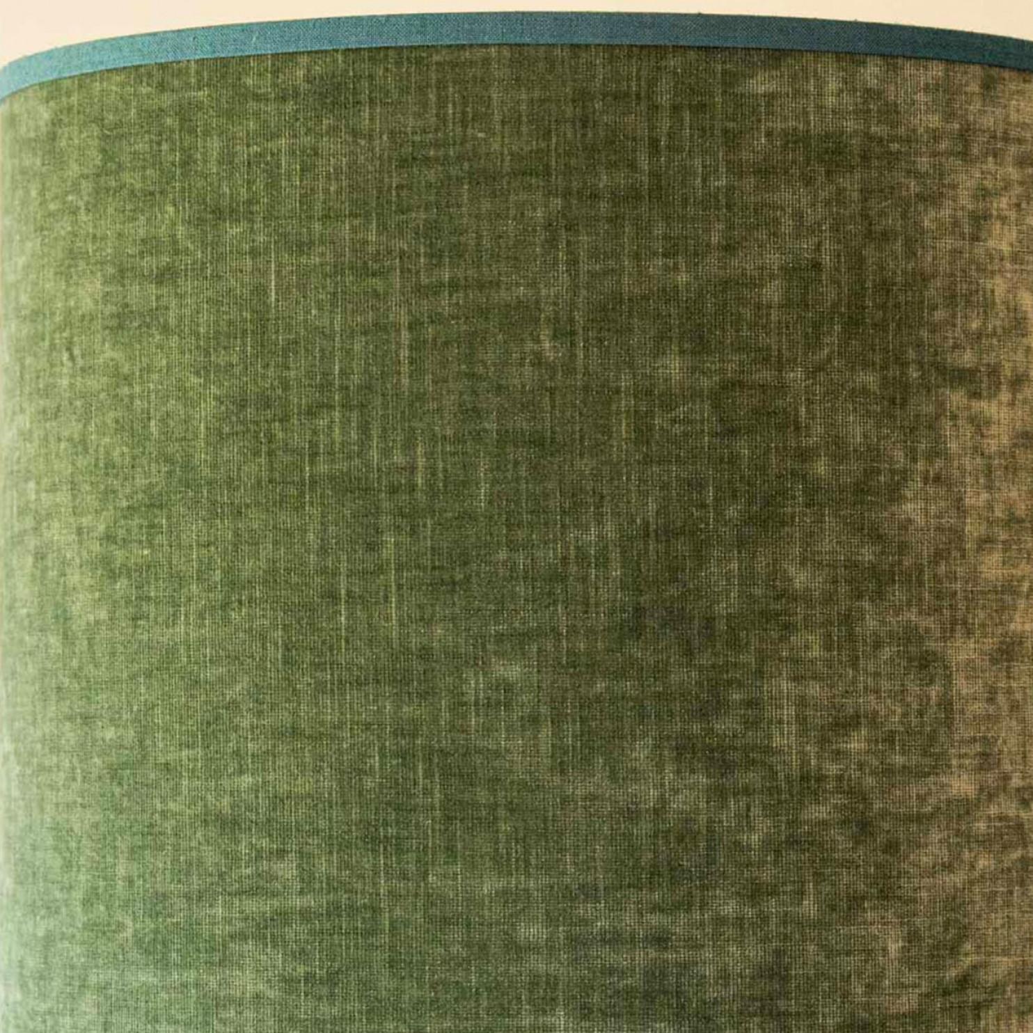 XXL Elongated Ovoid Ceramic Table Floor Lamp with Green Lampshade by R. Houben Moderno de mediados de siglo en venta