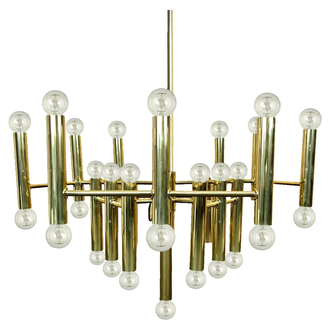 XXL Extra Large 39-Light Ceiling Fixture by Sciolari, Italy, 1970s For Sale