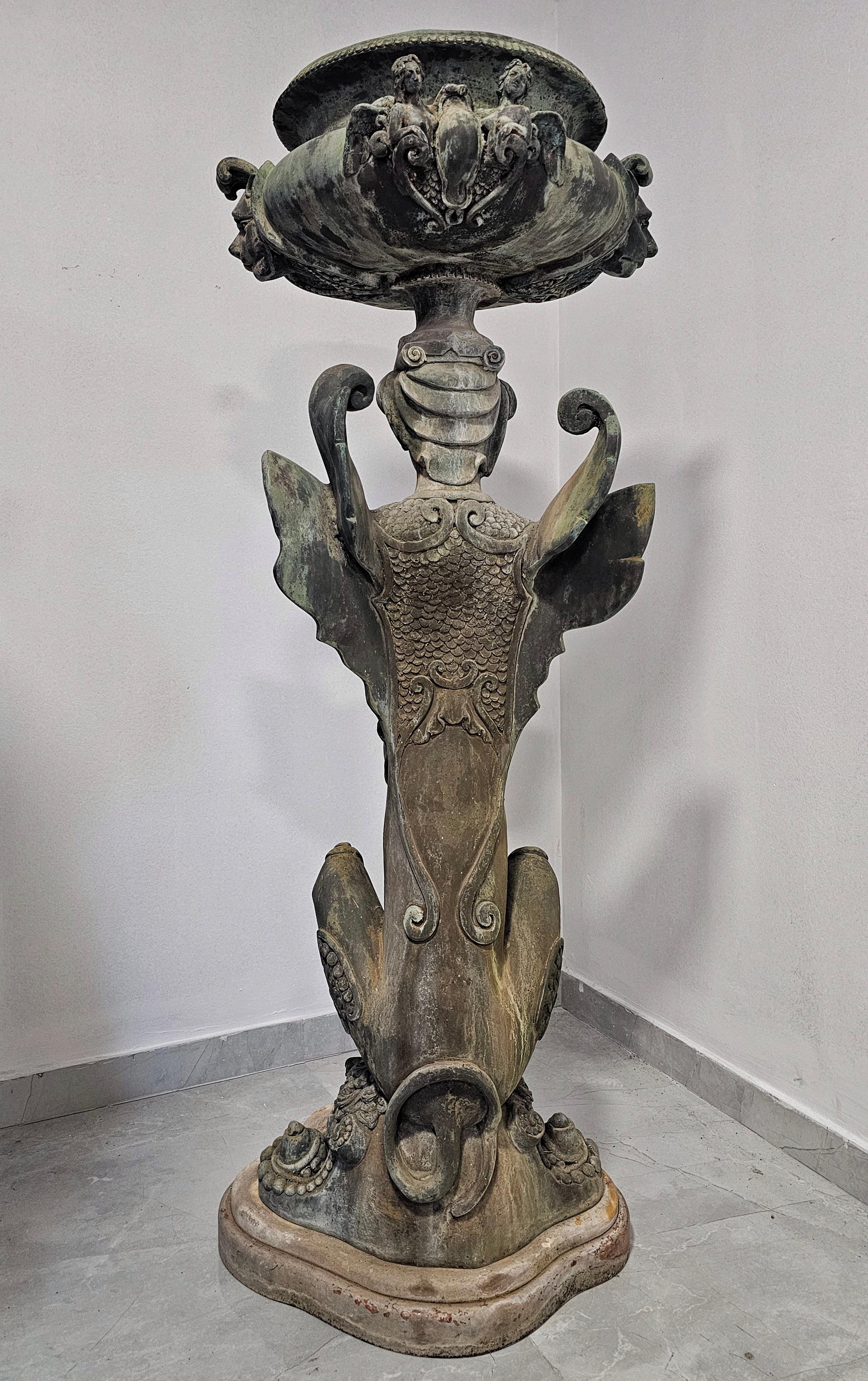 XXL French Empire Jardinieres done in bronze on marble base, France 1805 For Sale 10