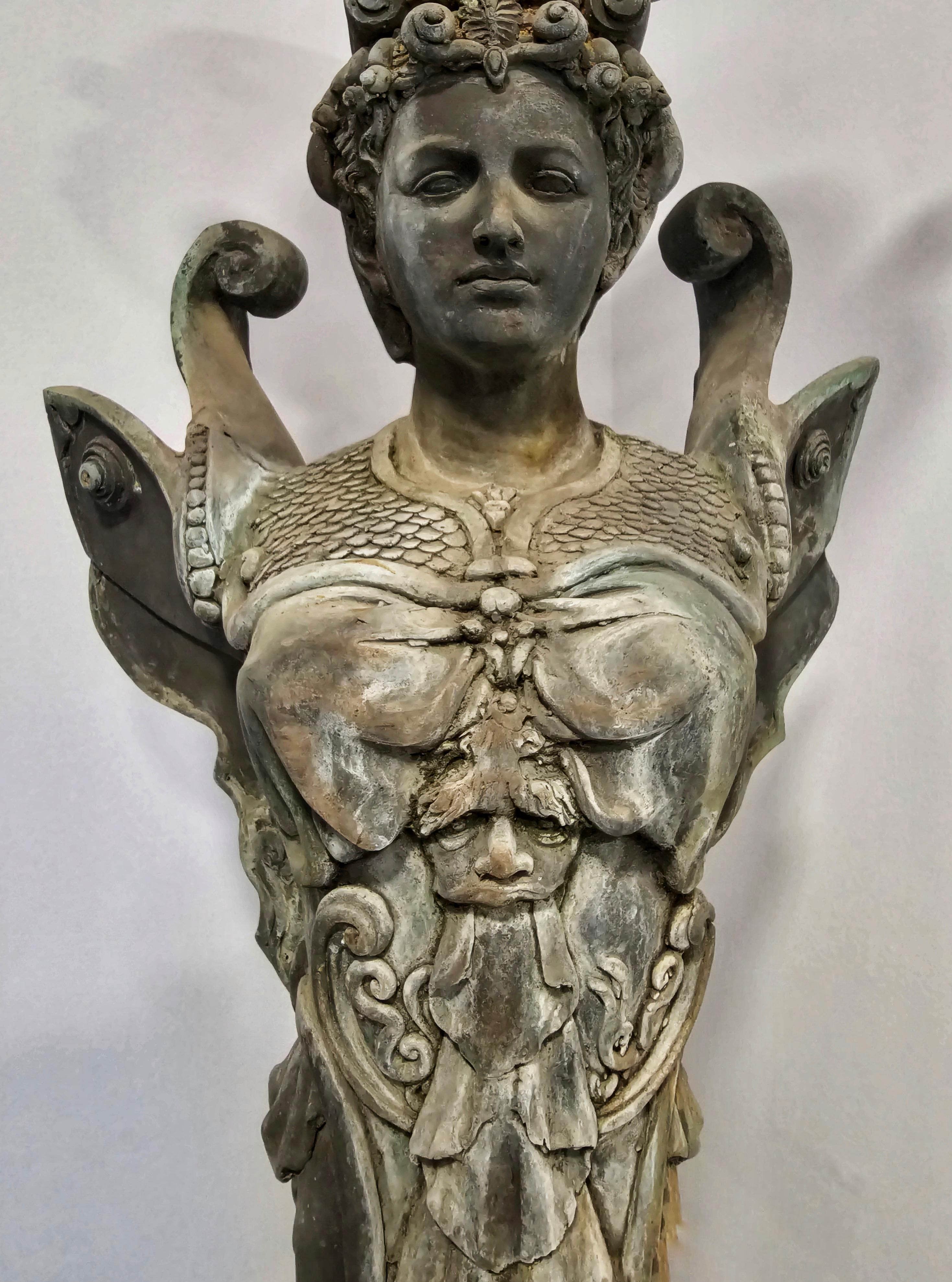 Bronze XXL French Empire Jardinieres done in bronze on marble base, France 1805 For Sale