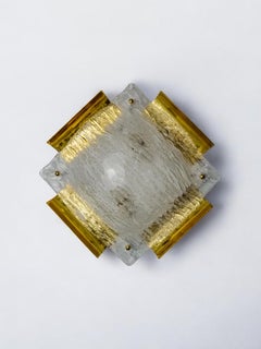 XXL frosted wall light by Kalmar, Murano glass, Austria, 1970