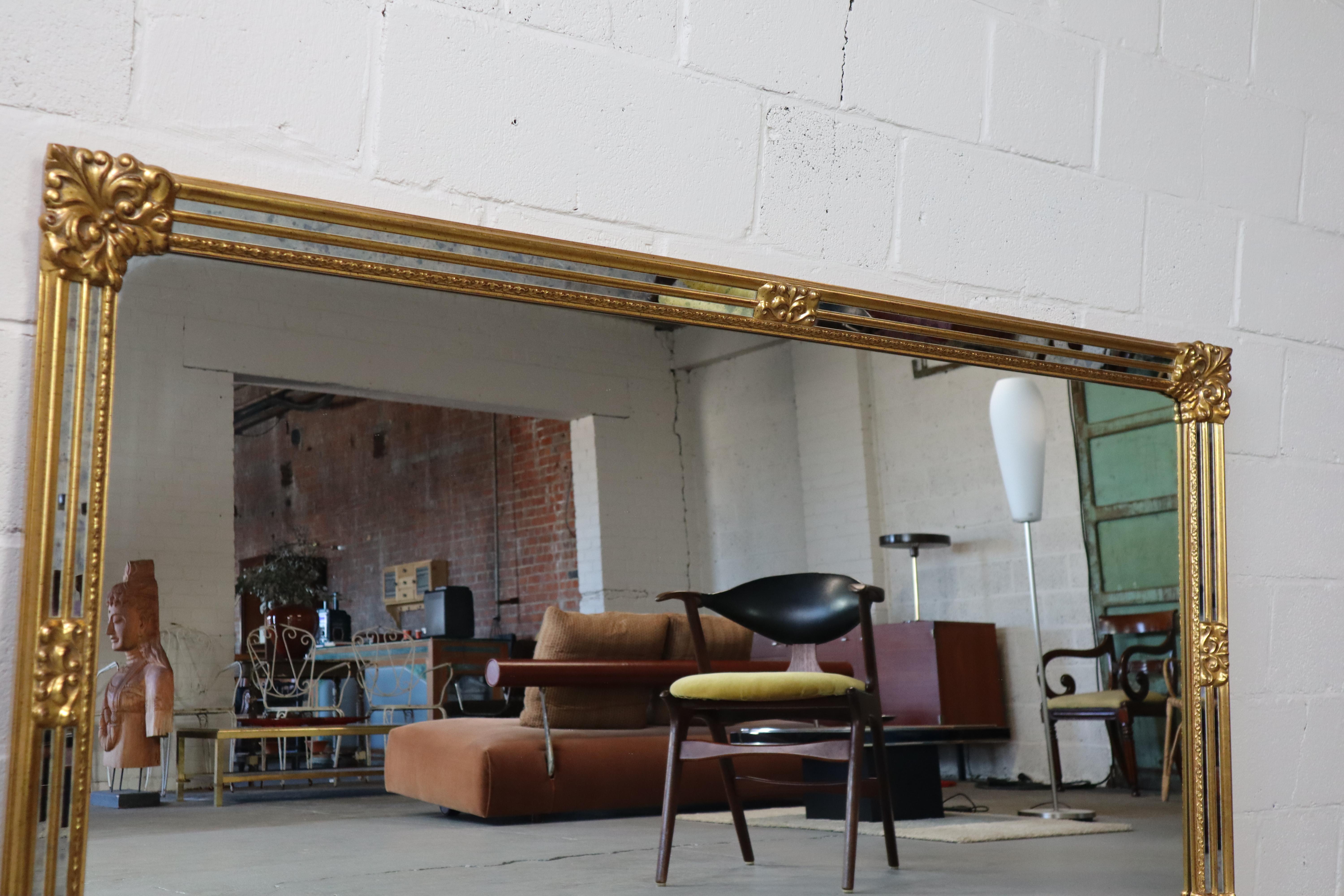 Hollywood Regency XXL Gilded Mirror by Deknudt, 1970s