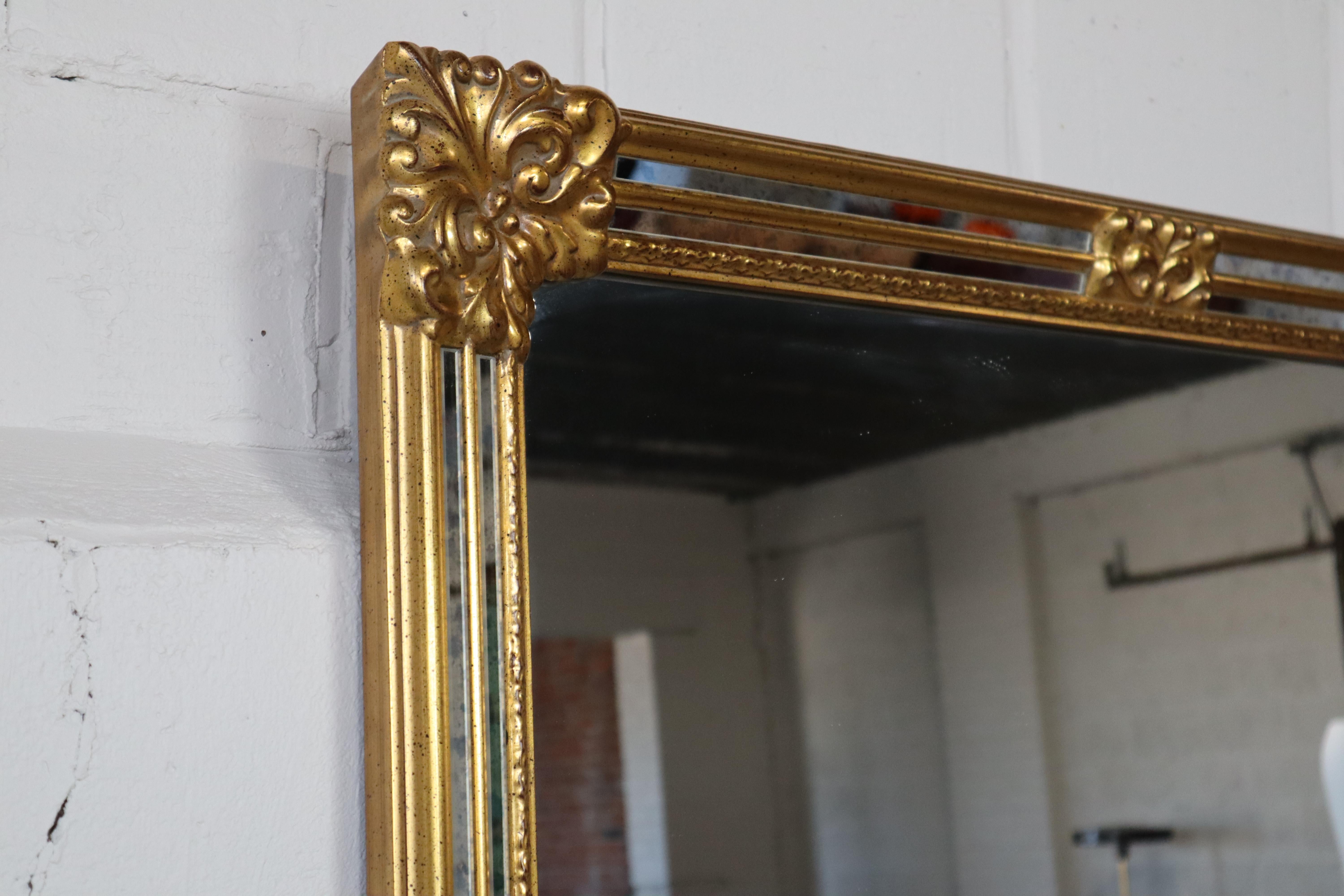 Belgian XXL Gilded Mirror by Deknudt, 1970s