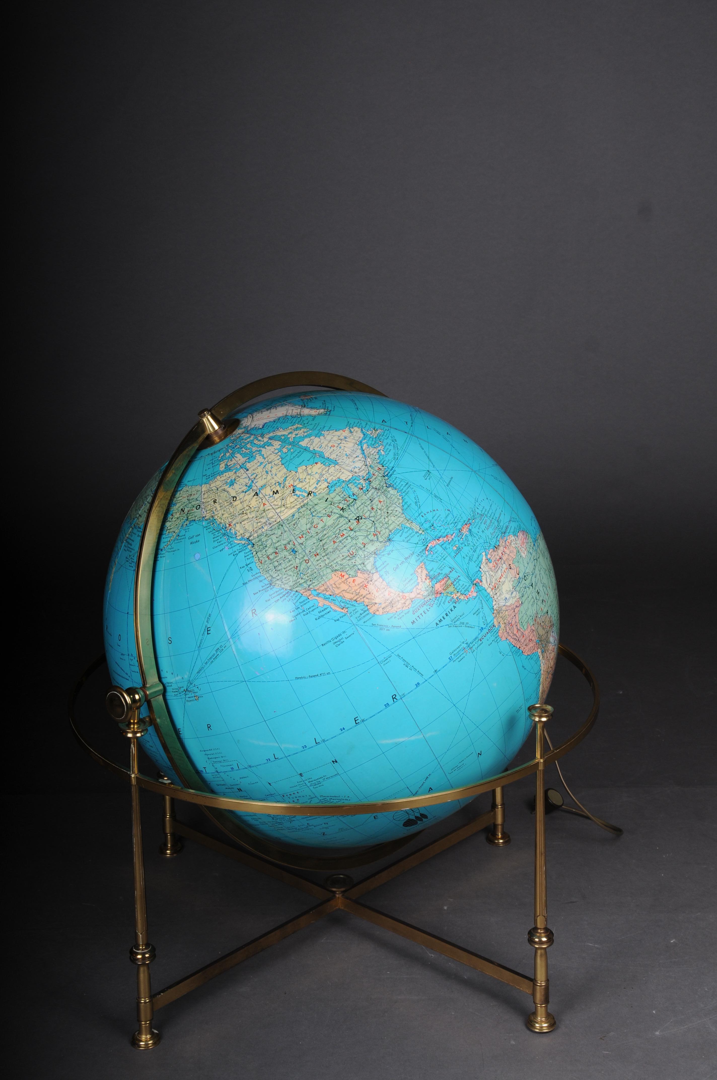 XXL Globe with Lighting from the Publishing House JRO Munich from the 1960s 8